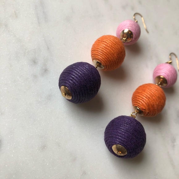 The Molly - 3 Ball Drop Statement Earrings - Picture 3 of 6